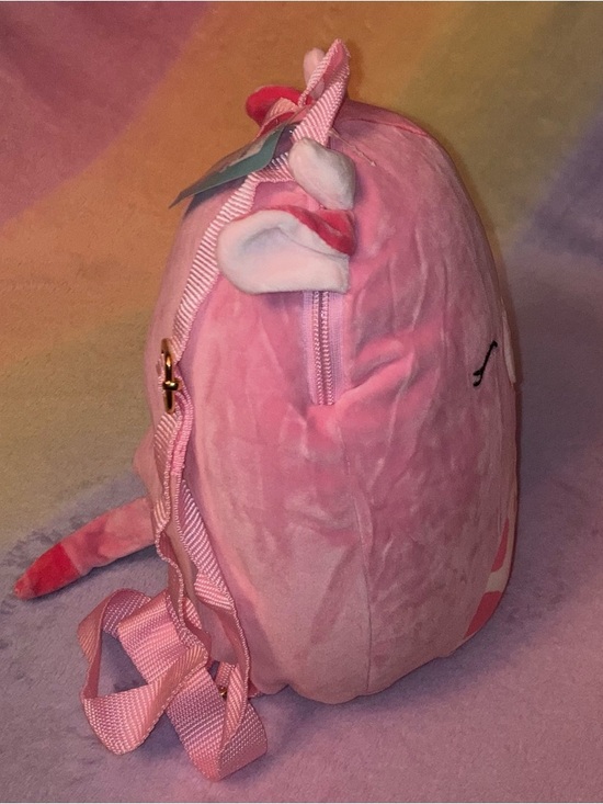 Squishmallow 10” Plush Backpack - Calynda the Pink Strawberry Cow - Bioworld - Picture 4 of 8